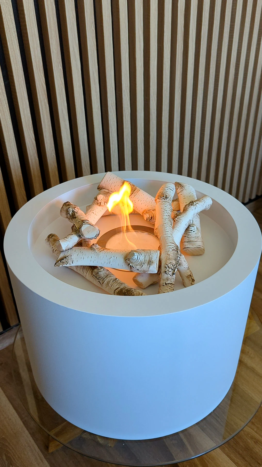 Keramikscheite Birke im Wohnambiente